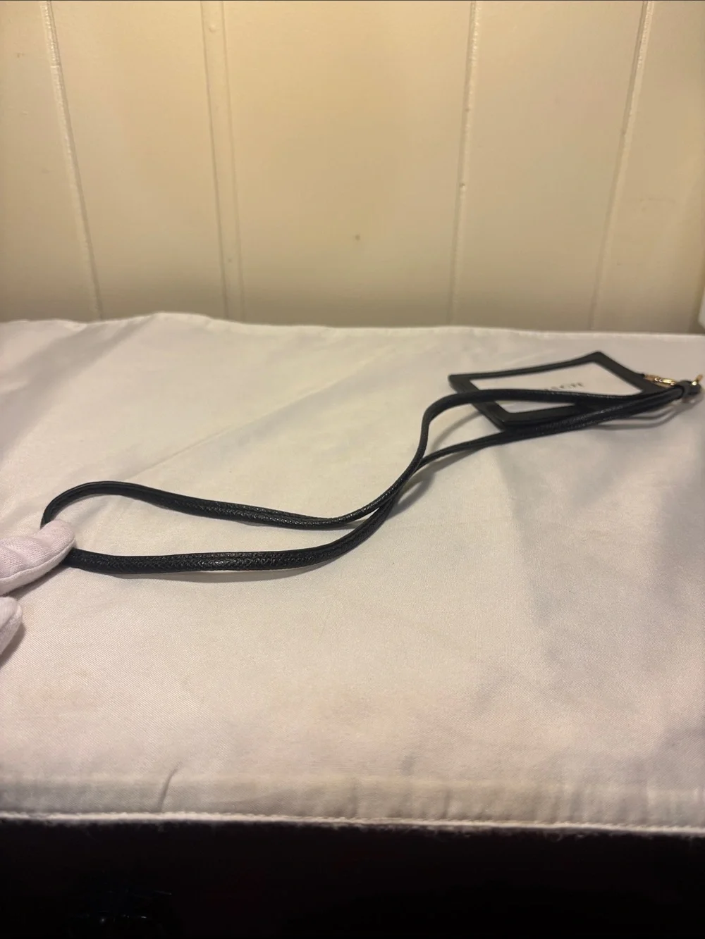 🏷️ NWT Coach ID Lanyard Badge Holder in Crossgrain Leather Black Gold